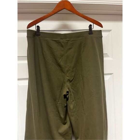J. Jill Moss Green Cropped Wide Leg Pull On Pants sz L NWT - Picture 5 of 7